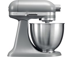 KitchenAid Standmixer - Mini mixer met kantelbare kop, accessoires en capaciteit van 3,3L - Mat grijs