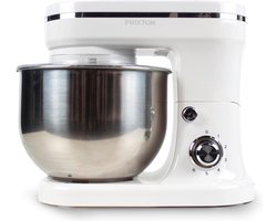 KR200 Keukenmachine 1200W - 5 Liter RVS Mengkom - Keukenrobot met 6 Snelheden - Keukenmixer - Transparant Deksel - Foodprocessor met 3 Opzetstukken