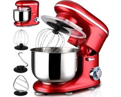 Monzana Keukenmachine - 1200W incl. Accessoires - 6L Rood