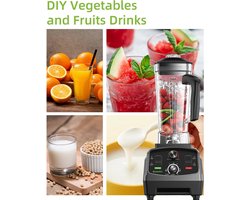 Professionele Blender (model T5200 ) - Keukenmachine - Mixer - Inhoud 2L - Smoothies - Milk Shake - Deksel BPA-Free