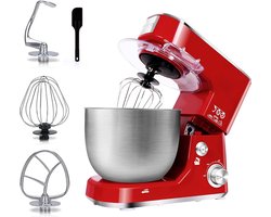 Royalty Line® PKM700 Keukenmachine - 4 Liter Keukenrobot - 1000W Keukenmixer - Foodprocessor Met Accessoires - Rood