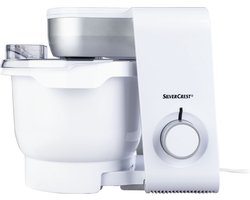 Silvercrest Keukenmachine - Zilver - Geschikt voor mixen, raspen, snijden, roeren, kloppen en kneden - Aantal snelheden: 4 - Vermogen: 550 W - Met een grote mengkom (3,8 liter)