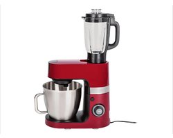 SILVERCREST Professionele keukenmachine rood - Grote kom 6.3L - 1300W - Voor kneden, roeren en mixen