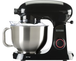 Bourgini Steel Kitchen Chef Pro Keukenmachine - 5.5L Mengkom - 1800W - Metalen behuizing- Zwart - Keukenrobot