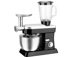 Swiss Pro+ - SP-PKM1900B - 3-in-1 Krachtige Keukenmachine 6.3 L 1500W - Zwart - Blender - Vleesmalen - Mixen - Food Processor 6.3 Liter