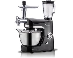 TurboTronic TT-007 Keukenmachine met Blender en Vleesmolen - 5L - Zwart