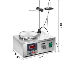 Vevor Magneetroerder - Magneetroerder - Magnetische Agitador - Magneetroerder met verwarmingsplaat