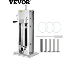 Vevor Worstenvuller 5 Liter - Worstmachine - Worstmaker - Worst Maken - RVS