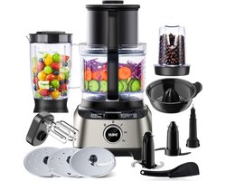 YASHE® Keukenrobot - 3 in 1 - Keukenmachine - Foodprocessor - Keukenrobots - Keukenmachines - Keuken Machine - Keukenmixer - Foodprocessor 1700 Watt - Deegmachine