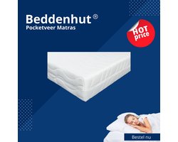 Beddenhut® - Saffier - 7 Zone - Pocketvering HR - Eenpersoons - 80x200x21 - Anti-allergisch - Tencel