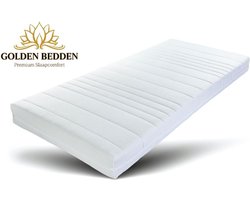 Golden Bedden - Een Persons - 80x160x14cm - HR45 Koudschuim Medium  Anti-allergische wasbare hoes met rits.