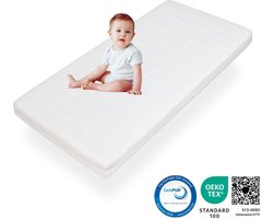 Kinder matras 60x120 - 11cm hoog - Anti-allergeen - Zonder schadelijke stoffen - Met afneembare hoes - Made in Germany - stevig