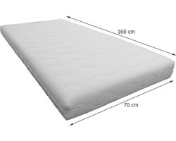 Slaaploods.nl Eagle - Kinder Matras - 70x160 cm - 12 cm dik - Wit