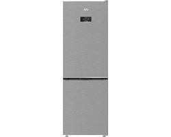 BEKO - B3RCNA344HXB - koelkast Combi 1,80 cm, E-Klasse, Total NF, display-touch, metaallook, AeroFlow, harvestfresh