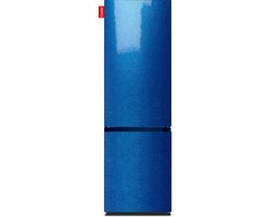 COOLER LARGECOMBI-FBMET Combi Bottom Koelkast, E, 198+66l, Blue Metalic Gloss Front