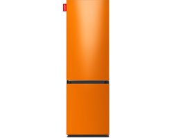 COOLER LARGECOMBI-FORA Combi Bottom Koelkast, E, 198+66l, Gloss Bright Orange Front