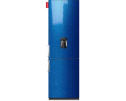 COOLER LARGEH2O-ABMET Combi Bottom Koelkast, E, 196+66l, Blue Metalic Gloss All Sides, Handle, Waterdispenser