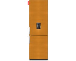 COOLER LARGEH2O-ABRO Combi Bottom Koelkast, E, 196+66l, Brushed Bronze All Sides, Handle, Waterdispenser