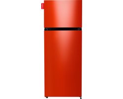 COOLER MEDIUM-ARED Combi Top Koelkast, F, 164+41l, Hot Rod Red Gloss All Sides