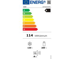 Haier HDPW5620ANPD - Koelvriescombinatie - No Frost - Energieklasse A