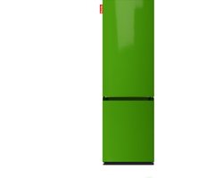 NUNKI LARGECOMBINF-FLGRE Combi Bottom Koelkast, D, 182+71l, Light Green Gloss Front