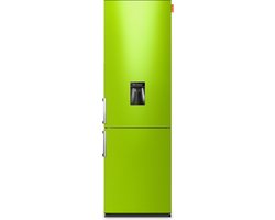 NUNKI LARGEH2O (Light Green Gloss Front) Combi Bottom Koelkast, E, 197+71l, Handle, Waterdispenser