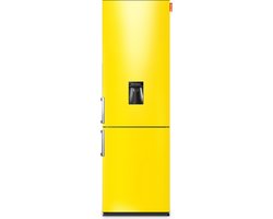 NUNKI LARGEH2O (Lucid Yellow Gloss Front) Combi Bottom Koelkast, E, 197+71l, Handle, Waterdispenser