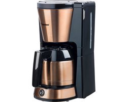 Bestron Koffiezetapparaat voor filterkoffie, Filterkoffiemachine met thermokan voor 8 kopjes, 900W, kleur: koper