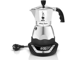 Bialetti Easy Timer Moka espressomaker - Percolator - 6 kops - Elektrisch - Aluminium