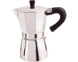 BiggCoffee Percolator - Italiaanse Espressomachine -Espresso Maker Stainless Steel - Moka Pot- Koffiemaker -3 Kopjes Koffie - 120ml