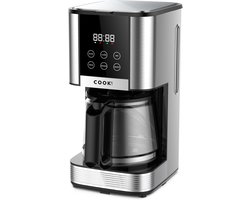 COOK-IT Koffiezetapparaat Filterkoffie - Coffee Machine - 1.5L Glazen Kan - Timer - Digitaal display - Warmhoudplaat