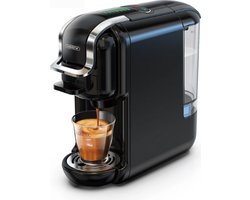 HiBrew - 5 in 1 Koffiezetapparaat - Senseo - Meerdere Capsules - Koffiepadmachine - Koffiemachine - Cappuccino - Latte - Heet/Koud - 19B - 1450W - Zwart