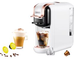 HiBrew Koffiezetapparaat - 4-in-1 Compatibel ontwerp - Koud/warm functie - Dolce gusto apparaat - Koffiezetapparaat cups - Wit