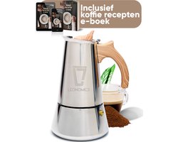 Leonomics Luxe Percolator voor 6 Koffiekopjes – RVS Espressomaker voor Inductie Kookplaat – Koffiezetapparaat 300 mL