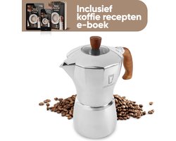 Leonomics Premium Percolator voor 6 Koffiekopjes – Aluminium Espressomaker – Koffiezetapparaat 300 mL