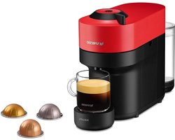 Nespresso Krups XN9205 Vertuo Pop Spicy Red Capsule Koffiezetapparaat - Compact Kleurrijk Espresso Gran Lungo Grote Koffiekop