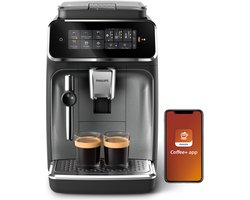 Philips 3300 Series EP3329/70 - Espressomachine - 4 Soorten Koffie + Heet Water - Black Panthera - + AquaClean Filter