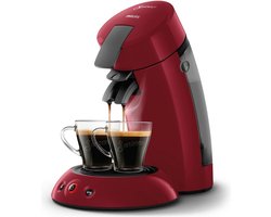 Philips HD6553/81 SENSEO ORIGINAL koffiepadmachine, Aroma Booster, Crema Pus, 1 of 2 kopjes, Rood