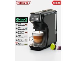 Seastone- Nieuw Koffiemachine -HiBREW - 6 in1 Capsule Koffiezetapparaat - Warm-Koud - Meerdere Espresso Cafetera - Cappuccino - Koffiezetapparaat - Dolce Gusto - Nespresso - Poeder