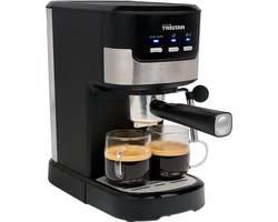 Tristar Espressomachine & Koffiecupmachine CM-2278 - Koffiemachine geschikt voor capsules & losse koffie - Inclusief melkstoompijpje - Gemakkelijk in gebruik - Zwart RVS