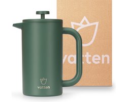 Vatten® Premium RVS French Press - Donkergroen - 1 Liter - Dubbelwandige Koffiemaker - Cafetière