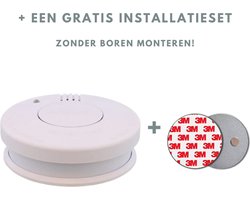 3x Smartwares PD-8828 rookmelder - Rookalarm - Alarm - Rook - inclusief installatie set - Voldoet aan Europese Norm EN14604 - Magneet Montage 3 stuks