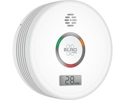 ELRO PRO PK4910 Design Koolmonoxidemelder met 10 jaar batterij - Automatische zelftest - Display - CO melder voldoet aan Europese Norm EN50291