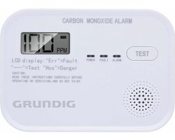 Grundig Koolmonoxidemelder - Sensor - Display - Temperatuurweergave - Testknop - 85 dB