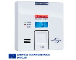 ZAAK. Protector CO-300 koolmonoxidemelder - EN 50291 keurmerk