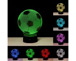 3D Nachtlamp Voetbal - 7 kleuren LED licht - Touch-bediening