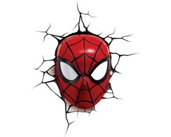 3DLightFX Spiderman Face Light - Wandlamp binnen - Lamp Kinderkamer - Draadloos