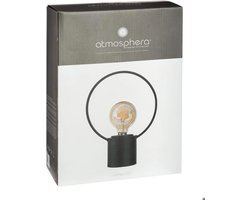 Atmosphera LED lamp - Tafellamp - Nachtlamp - Zonder snoer - H26.5 - Zwart - werkt op batterijen