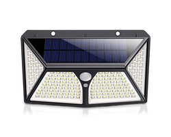 Auronic Solar Buitenlamp met Bewegingssensor - Tuinverlichting Op Zonne-energie - 180 LED's - IP65 - Zwart