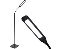 Auronic Staande Lamp - LED Vloerlamp - Staanlamp Woonkamer Kantoor - Dimbaar - Zwart